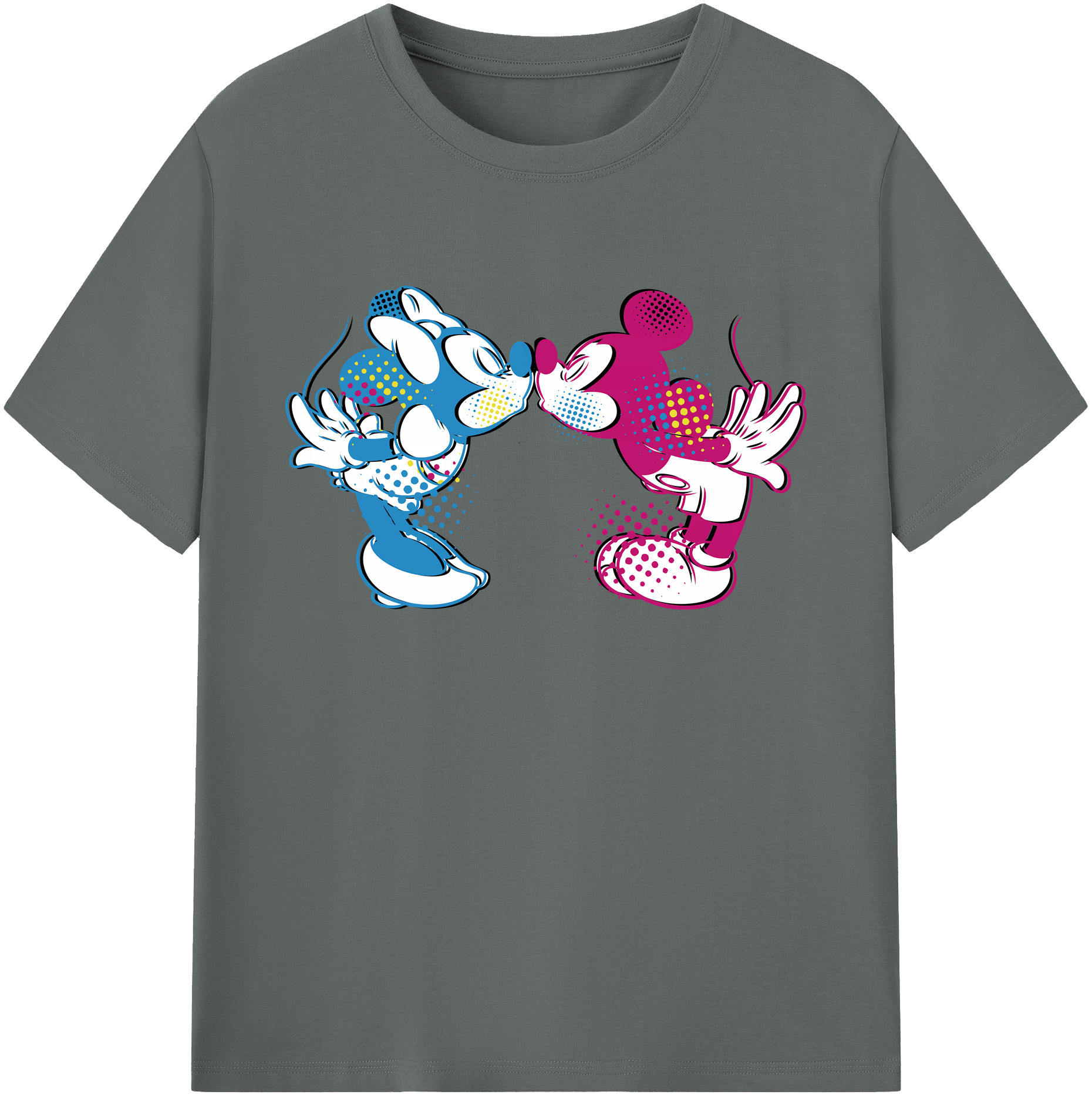 ミッキーマウス Mickey Mouse 綿100％ メンズ半袖Tシャツ｜肌触りやわらか＆通気性